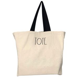 NEW!!  RAE DUNN Canvas Ebroidered Tote Bag